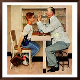 "At the Optometrist" or "Eye Doctor", May 19,1956 Framed Giclee Print by Norman Rockwell