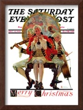 "Three Victorian Musicians" Saturday Evening Post Cover, December 12,1931 Framed Giclee Print by Norman Rockwell