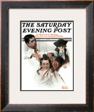 "First Haircut" Saturday Evening Post Cover, August 10,1918 Framed Giclee Print by Norman Rockwell