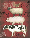 Provincial Stacked Animals Prints by Robin Davis