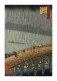 Lluvia repentina Lámina giclée por Ando Hiroshige Lluvia repentina Lámina giclée por Ando Hiroshige