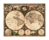World Map, 1660 Giclee Print World Map, 1660 Giclee Print