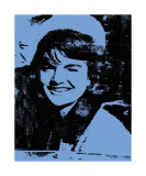 Jackie, 1964 (bleu) reproduction procédé giclée par Andy Warhol