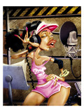 Girl in Pink Prints by Adam Perez
