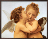 The First Kiss, c.1873 (detail) Prints by William Adolphe Bouguereau