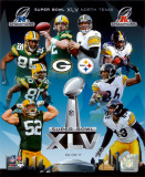 Super Bowl 45 Match-Up Composite Green Bay Packers Vs. Pittsburgh Steelers Photo