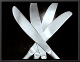 Knives Framed Canvas Print by Mike Feeley