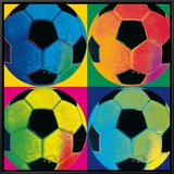 Ball Four: Soccer Framed Canvas Print