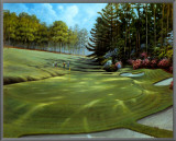 Azalea Hole Golf Course Framed Canvas Print by Ron Jenkins