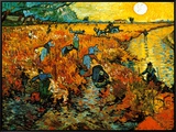 The Red Vineyard at Arles, c.1888 Framed Canvas Print by Vincent van Gogh