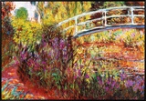 The Japanese Bridge Framed Canvas Print by Claude Monet