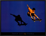 No Limits Skateboarder Framed Canvas Print