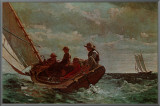 Breezing Up Framed Canvas Print by Winslow Homer