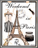 Weekend in Paris Framed Canvas Print by Kathy Hatch
