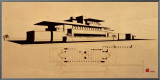 Frederick C. Robie House Framed Canvas Print by Frank Lloyd Wright