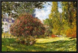 The Park at Monceau Framed Canvas Print by Claude Monet