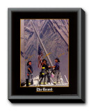 Firemen Raising The Flag At Wtc Framed Canvas Print by Thomas E. Franklin