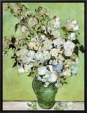 A Vase of Roses, c.1890 Framed Canvas Print