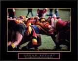 Group Effort: Rugby Framed Canvas Print