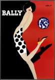 Bally Framed Canvas Print by Bernard Villemot