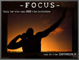 Focus Framed Canvas Print