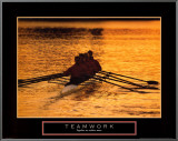 Teamwork: Rowers Framed Canvas Print