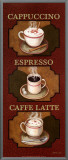 Coffee Triptych Framed Canvas Print by Debra Lake