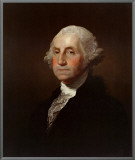 George Washington Framed Canvas Print by Gilbert Stuart