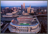 Browns Stadium - Cleveland, Ohio Framed Canvas Print by Mike Smith