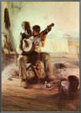 The Banjo Lesson Impressão em tela emoldurada por Henry Ossawa Tanner