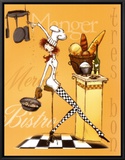 Sassy Chef III Framed Canvas Print by Mara Kinsley