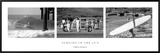 Surfing in the 60's Framed Canvas Print by Leroy Grannis