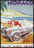 8th Grand Prix Automobile, Monaco, 1936 Framed Canvas Print by Geo Ham