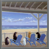 Dogs on Deck Chairs Framed Canvas Print by Carol Saxe Dogs on Deck Chairs Framed Canvas Print by Carol Saxe