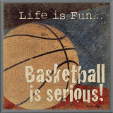 Basketball Framed Canvas Print by Jo Moulton