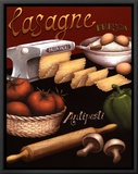 Lasagna Framed Canvas Print by Daphne Brissonnet
