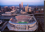 Browns Stadium - Cleveland, Ohio Stretched Canvas Print by Mike Smith