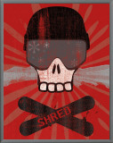 Shred Framed Canvas Print by Sarah Adams