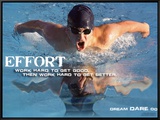 Effort Framed Canvas Print