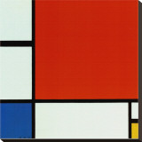 Composition with Red Blue Yellow Stretched Canvas Print by Piet Mondrian
