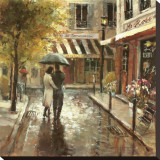 Romantic Stroll Stretched Canvas Print by Brent Heighton