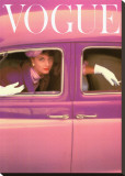 Vogue Cover, Autumn Fuchsia, 1957 Stretched Canvas Print by Norman Parkinson