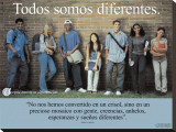 Todos Somos Diferentes- We're All Different Stretched Canvas Print