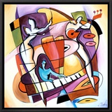 Stroking the Keys Framed Canvas Print by Alfred Gockel