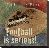 Football Stretched Canvas Print by Jo Moulton