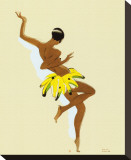 Black Thunder, Josephine Baker Stretched Canvas Print by Paul Colin