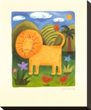 Leo the Lion Stretched Canvas Print by Sophie Harding