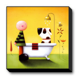 Bathtime Stretched Canvas Print by Jo Parry