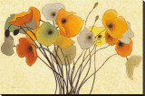 Pumpkin Poppies I Stretched Canvas Print by Shirley Novak