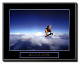 Attitude: Skateboarder Framed Canvas Print
